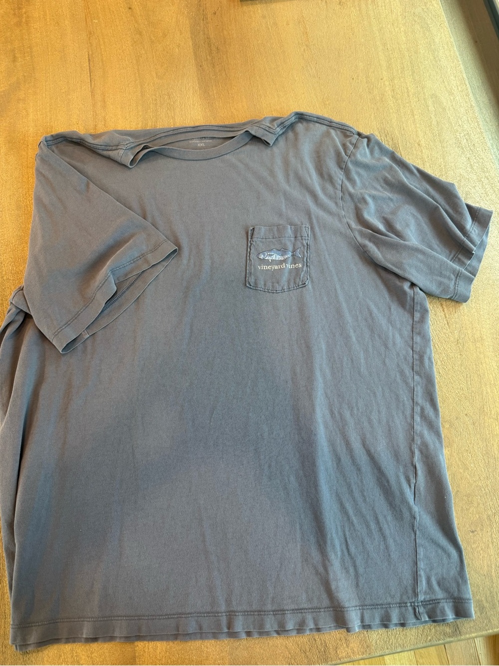 Vineyard Vines Short-Sleeve Chest Pocket Tee — Slate Blue